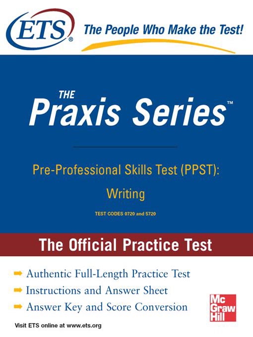 Title details for Pre-Professional Skills Test (PPST) by Educational Testing Service - Available